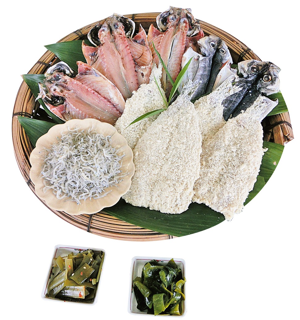 萩の味詰め合わせ（干物、フライ、わかめ）